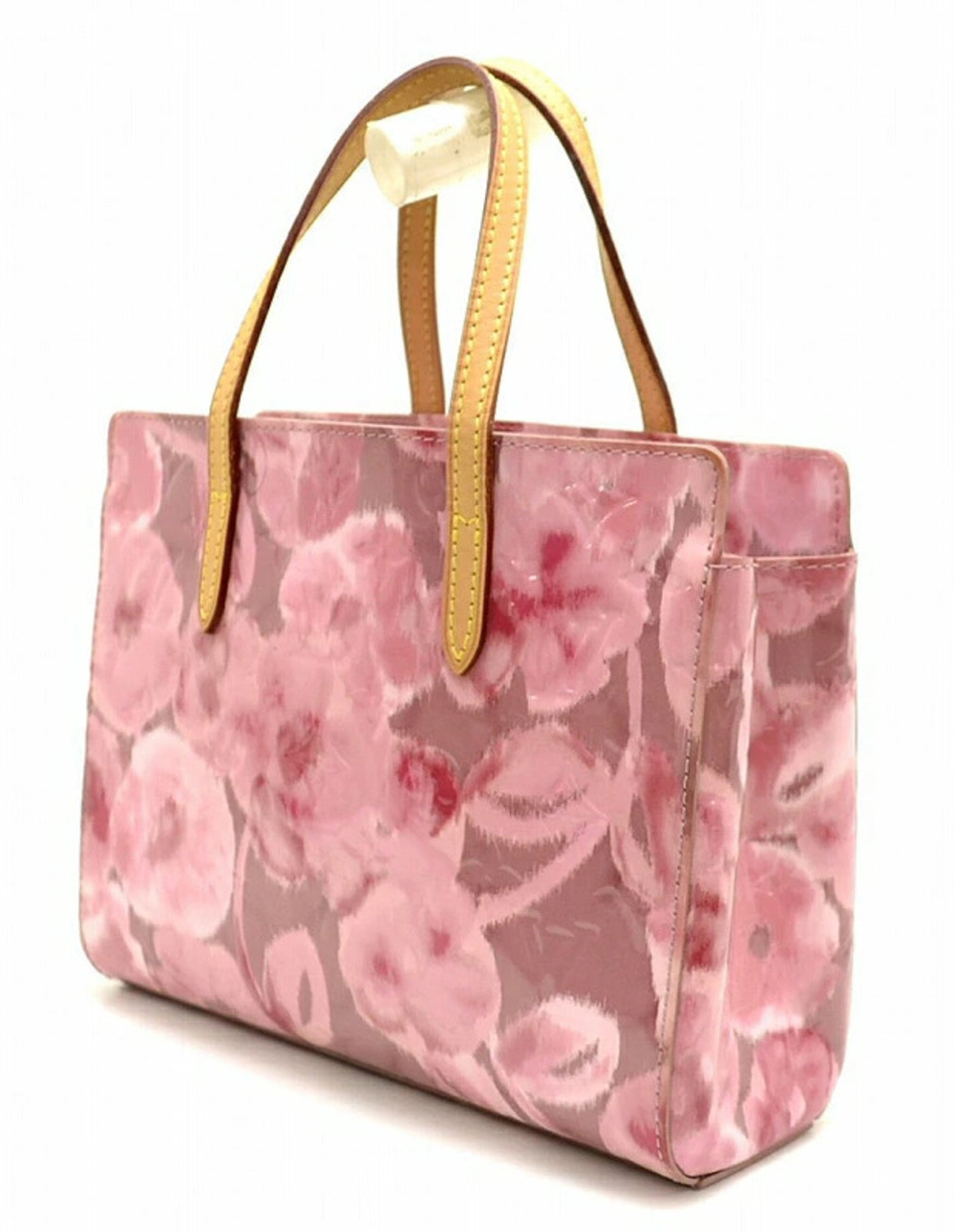 Louis Vuitton Tote Vernis Flower Velour Catalina Bag Rose Pink Ikat Handbag